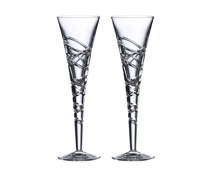 06. Royal Doulton 'Nouveau Saturn' Crystal Champagne Flutes, Set