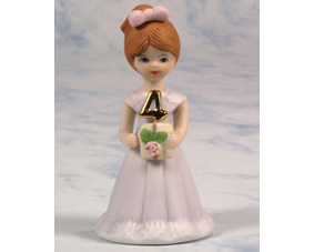 08. Growing Up Girls Figurine - Brunette, Age 4