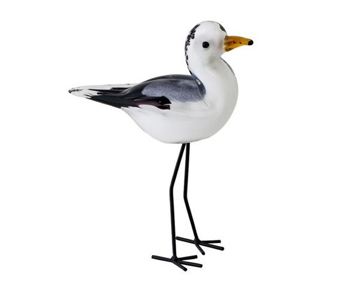 11. Zibo - Coloured Glass Miniature Standing Seagull