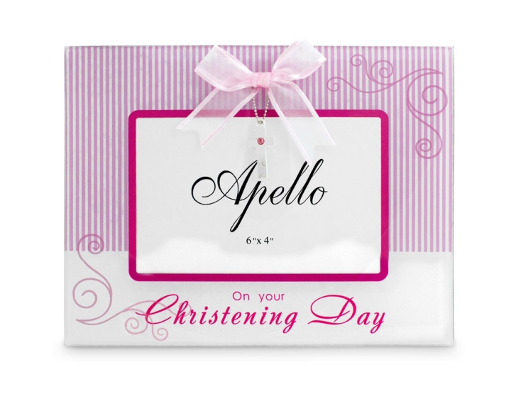 12. \'On Your Christening Day\' Photo Frame, Pink