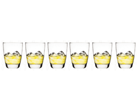 06. Rona, Set of 6 Silhouette Old Fashioned Tumblers, 365ml