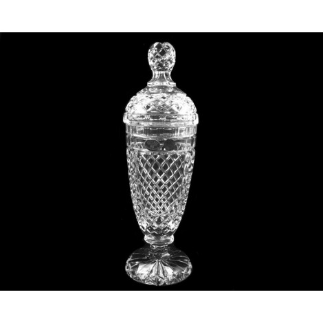 A107. Bohemia Crystal Pocal Vase with Lid, 300mm