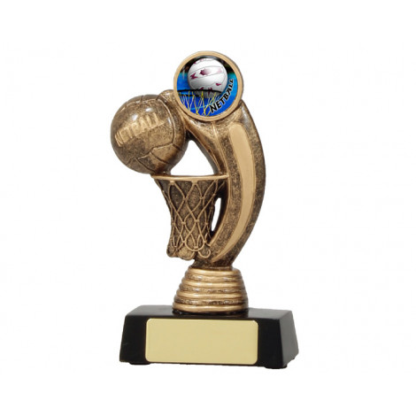 70. Medium Netball 'Swoosh' Resin Trophy