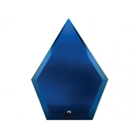 Medium Blue Arrowhead Glass Award