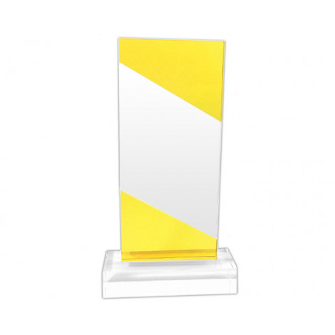 65. Large Gold & Clear Crystal Award
