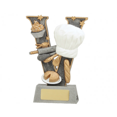 01. Cooking 'Chefs Hat' V Series Resin Trophy