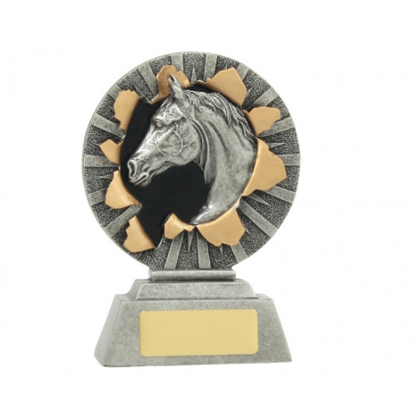 10. Small Horse Xplode Resin Trophy