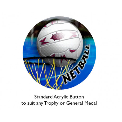 Netball Acrylic Button