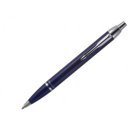 06. Parker 'IM' Blue, Chrome Trim Ball Point Pen