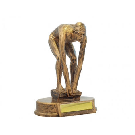 48. Small Male Swimming Action Resin Trophy