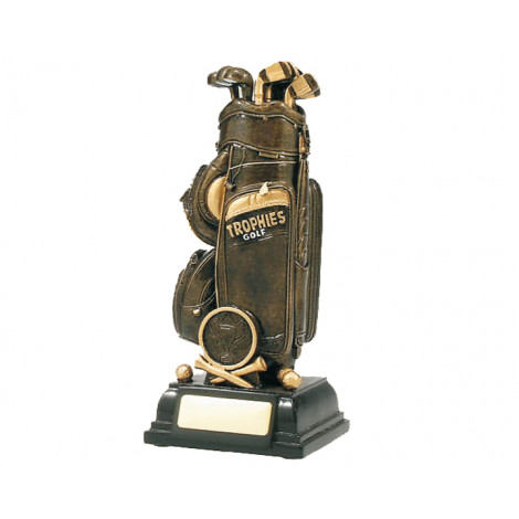 Golf Bag & Clubs Resin Trophy