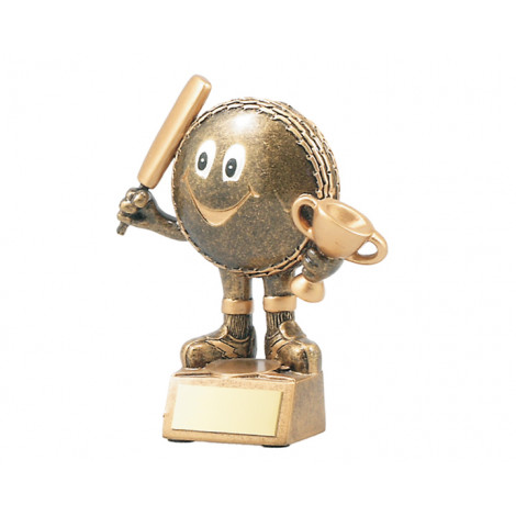 60. Cricket Ball Character Resin Trophy