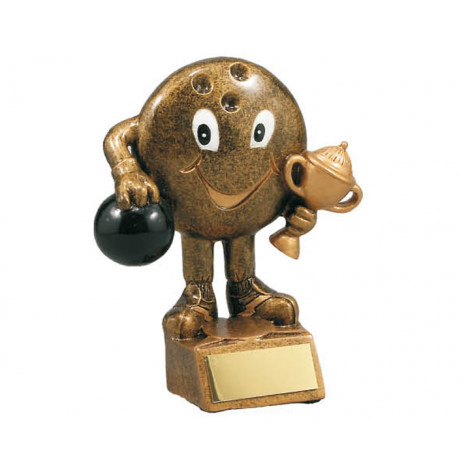 09. Tenpin Bowling Character Resin Trophy