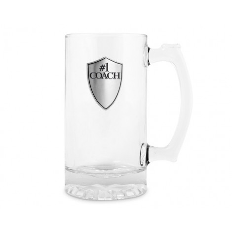 01. 'Number 1 Coach' Glass Beer Mug