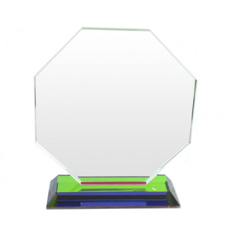 78. Small Crystal Rainbow Reflection Octagonal Award