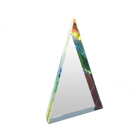 35. Small Crystal Rainbow Reflection Triangular Award