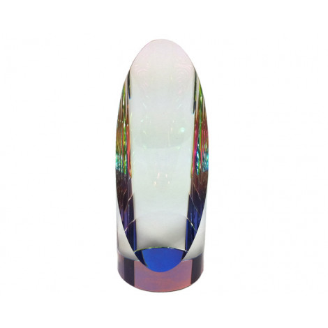 18. Large Crystal Rainbow Reflection Chamfered Pillar Award