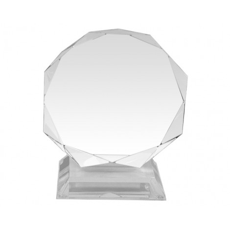 27. Medium Round Faceted Crystal Award