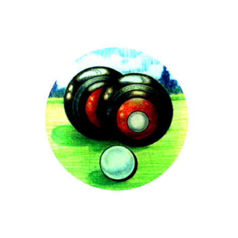 Lawn Bowls Acrylic Button