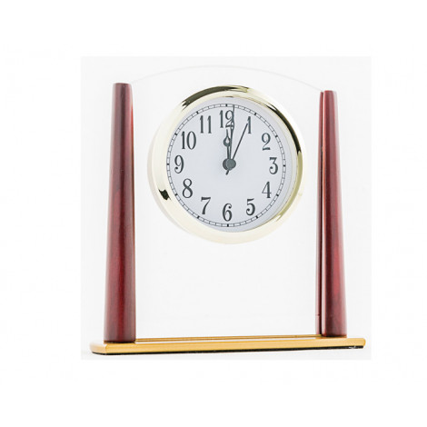 10. Glass & Wooden Clock