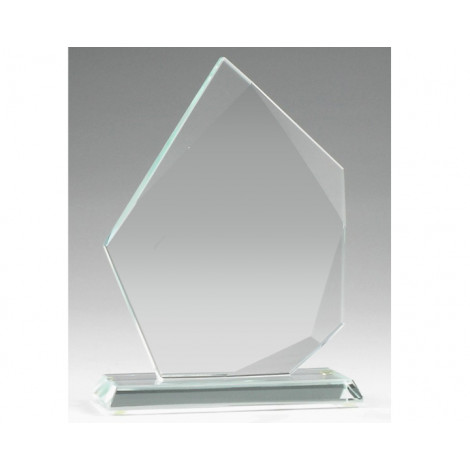 A113. Large Clear Glass 'Abstract' Award