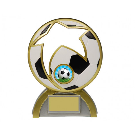 A256. Large Soccer Ball Star Resin Trophy