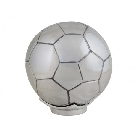 A105. Soccer Ball, Polished Aluminium