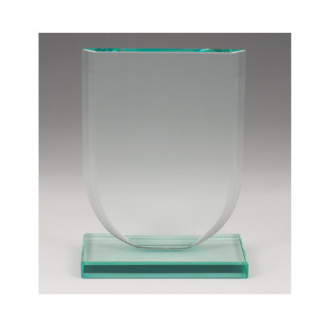 A108. Small Shield Shape Jade Glass Award, 135mm
