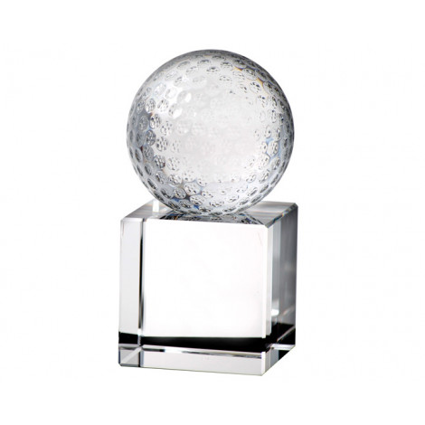 04. Medium Crystal Golf Ball on Base