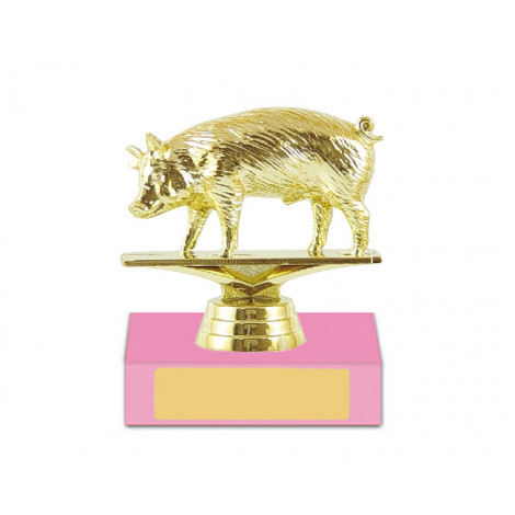 04. Pig Figure, Olympia Pink Base Trophy