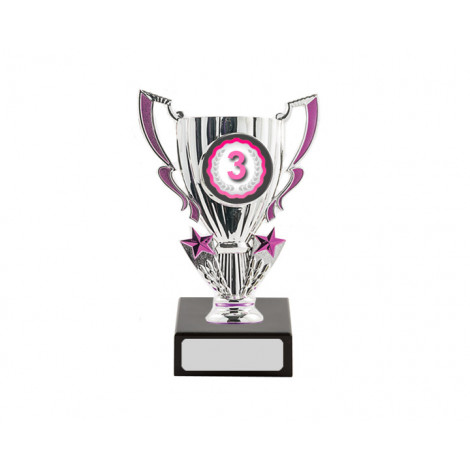 18. 3rd Place Silver/Pink Cup Trophy