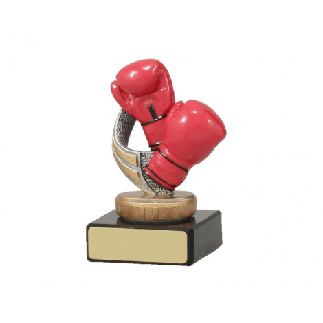 07. Red Boxing Gloves Figure on Black Base