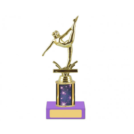 33. Gold Dance Figure, Purple Star Column, Purple Base
