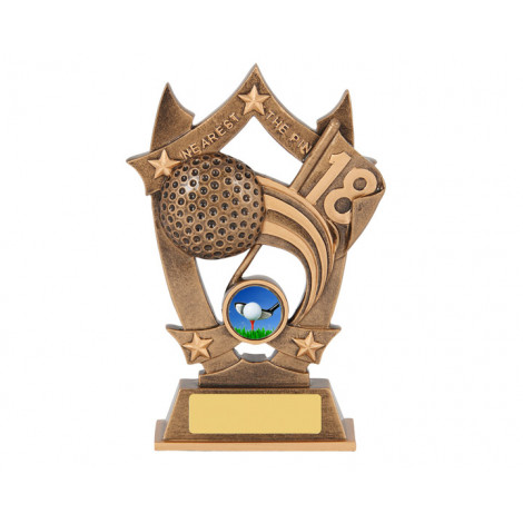 60. Nearest the Pin Golf Star Shield Resin Trophy