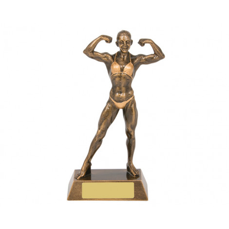 06. Medium Female Bodybuilder Resin Trophy