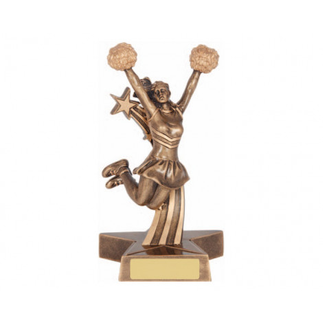 03. Large Cheerleading Figure Resin Trophy
