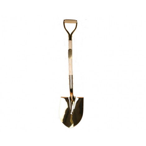 04. Ceremonical Shovel - Gold Plated with Wooden Handle