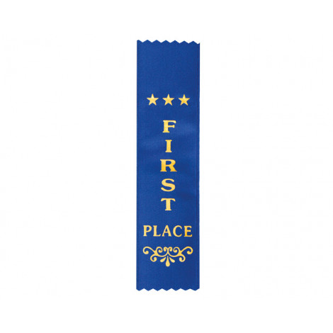 First Place Blue Ribbon, Gold Foiled Finish