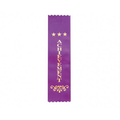 Achievement Purple Ribbon, Gold Foiled Finish