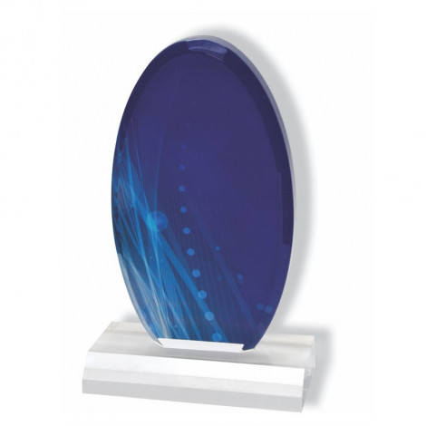 Acrylic , Oval Blue Bubbles 