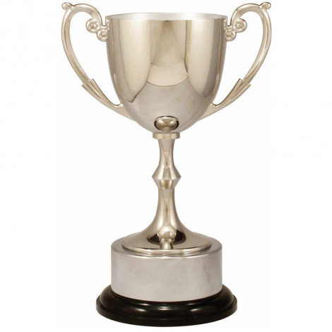 Silver Nickel Plated Recognition Presentation Cup on Base