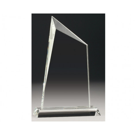 Medium Clear Crystal "Peak" Award