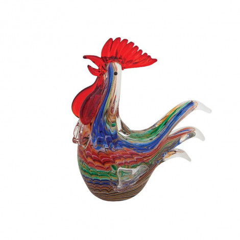 Coloured Glass Ornament Rooster