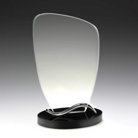 Glass Black & Metal Cascade Award