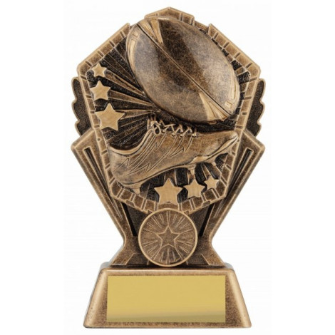 Rugby Cosmos Theme Trophy inc button