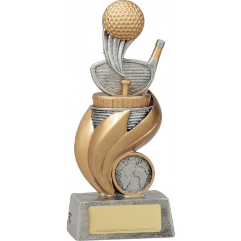 Golf Flame Riser Trophy inc button