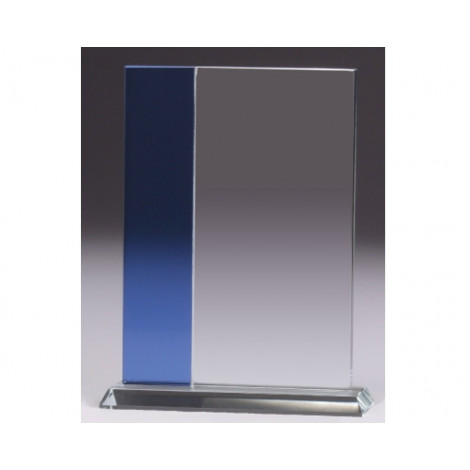 Rectangular Blue Stripe Glass 