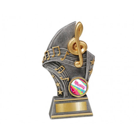 Small 'Music' Gold/Silver Resin Trophy