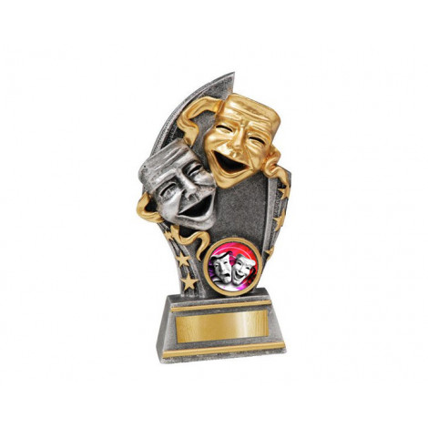 Small 'Drama' Gold/Silver Resin Trophy