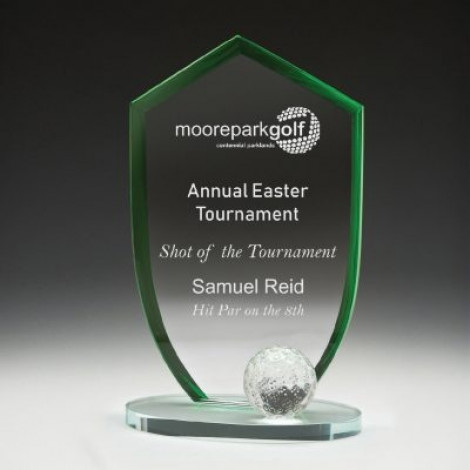 Golf Club Champion Glass Award